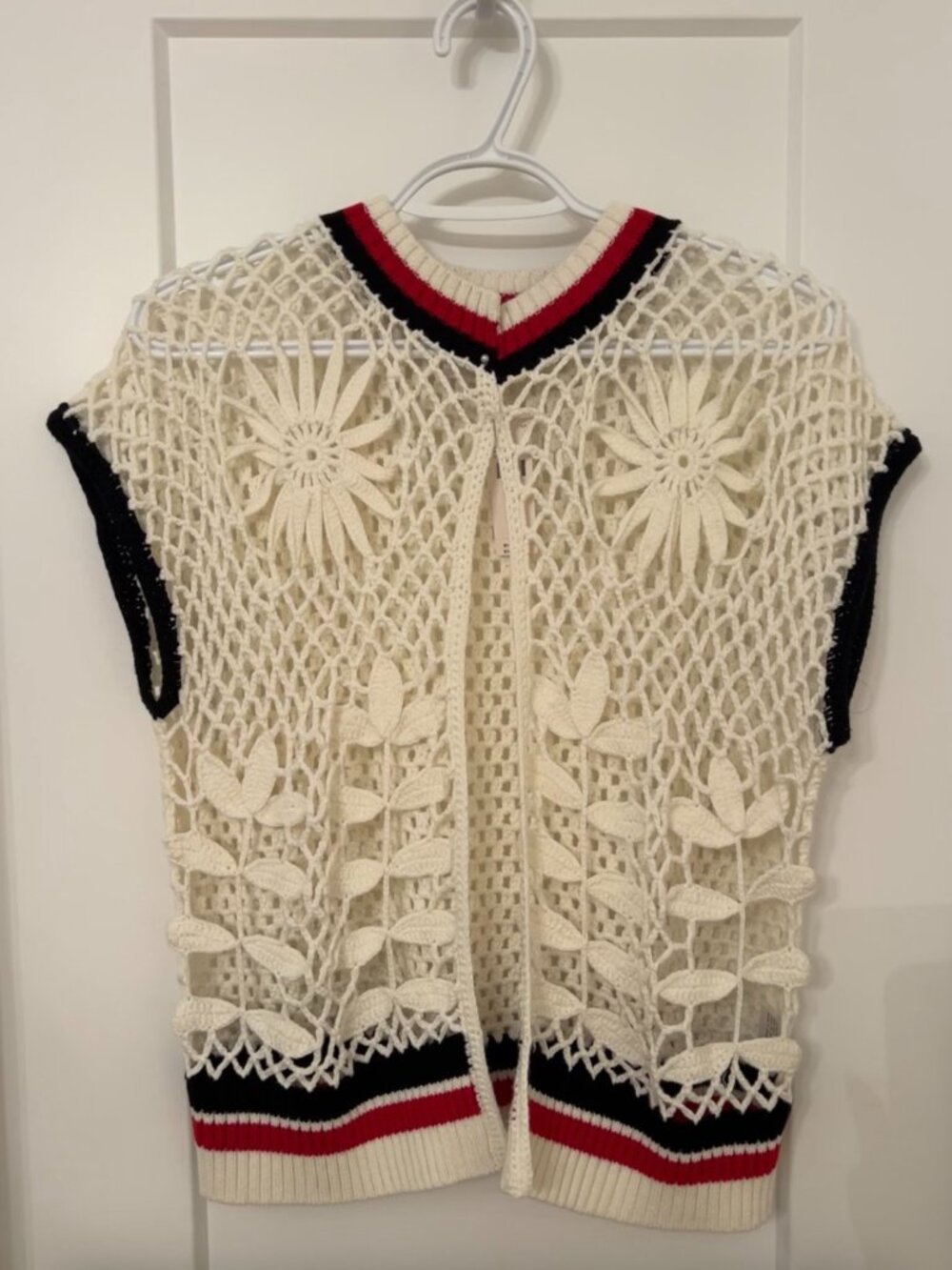 Anthropologie Self Contrast Knit Vest